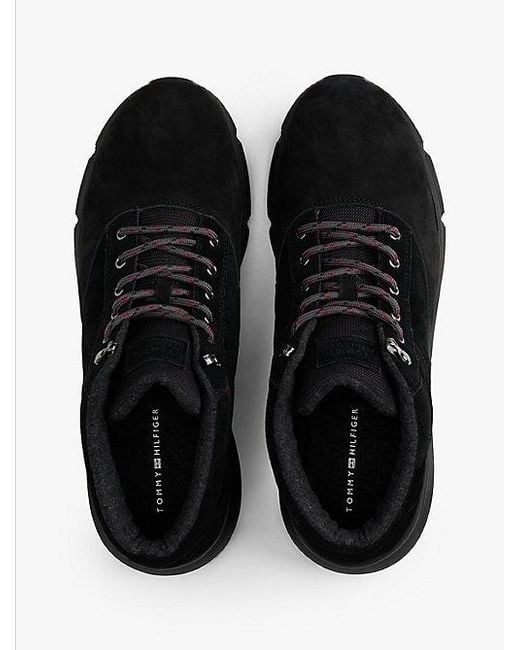 Tommy Hilfiger Leren Hybride Boots Met Warme Voering in het Black voor heren