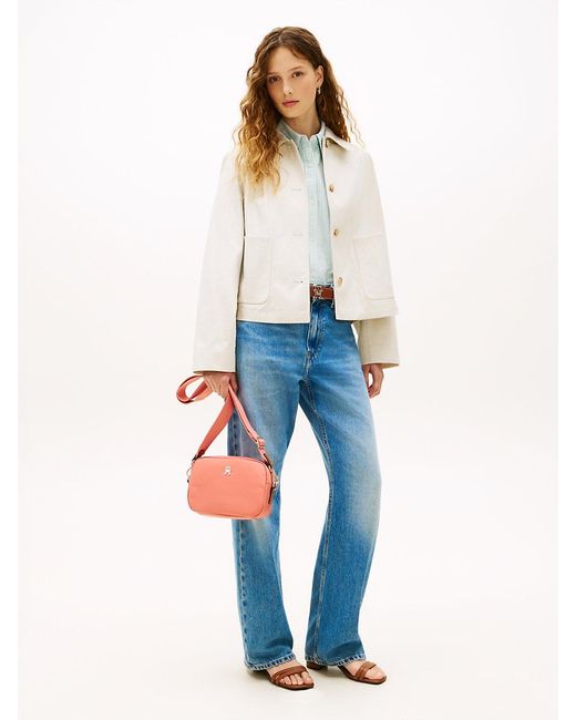 Tommy Hilfiger Pink Popette Crossbody Camera Bag