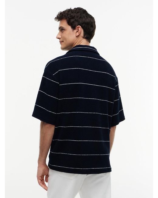 Tommy Hilfiger Blue 90S Regular Fit Towelling Terry Polo Shirt for men