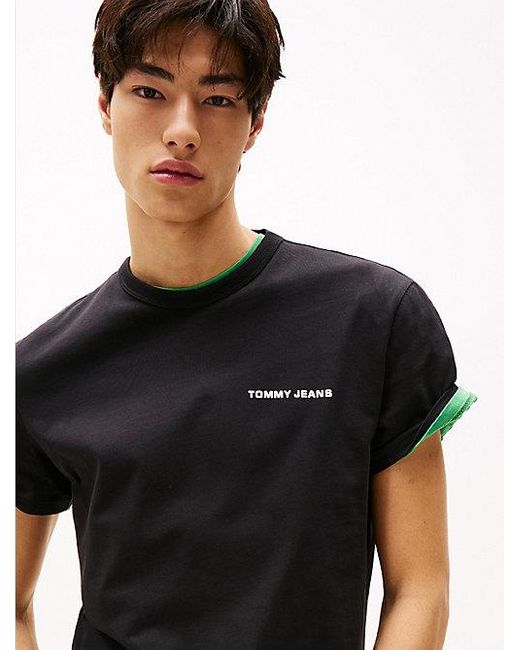 Tommy Hilfiger T-Shirt Met Logo En Graphic Op De Achterkant in het Black voor heren