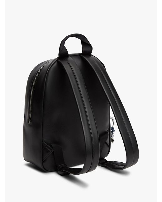 Tommy Hilfiger Black Logo Charm Dome Backpack