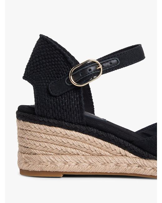 Tommy Hilfiger Blue Canvas Wedge Espadrilles