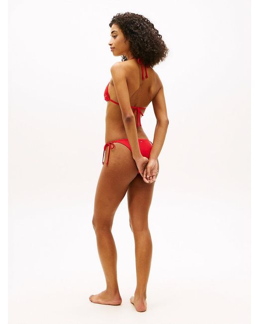 Tommy Hilfiger Red Tortoiseshell Ring Slim Triangle Bikini Top