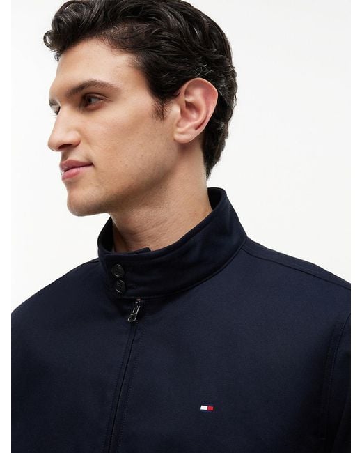 Tommy Hilfiger Blue Twill Harrington Jacket for men