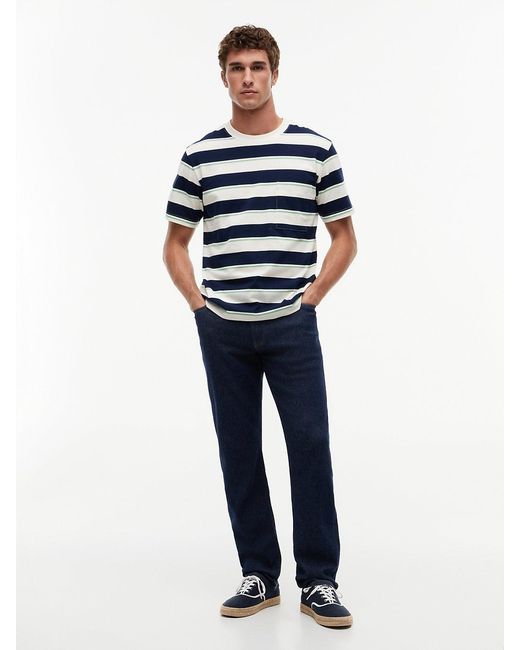 Tommy Hilfiger Blue Mixed Stripe Relaxed Jersey T-Shirt for men