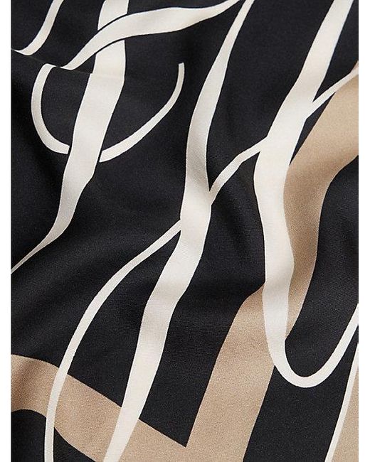 Tommy Hilfiger Heritage Vierkante Zijden Sjaal Met Logo in het Black