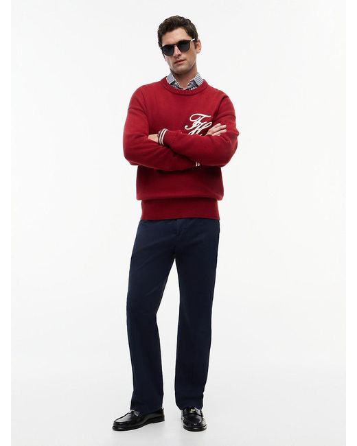 Tommy Hilfiger Blue New York Label Washed Regular Trousers for men