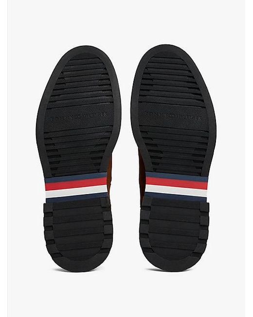 Tommy Hilfiger Lichtgewicht Suède Chelsea Boots in het Brown voor heren