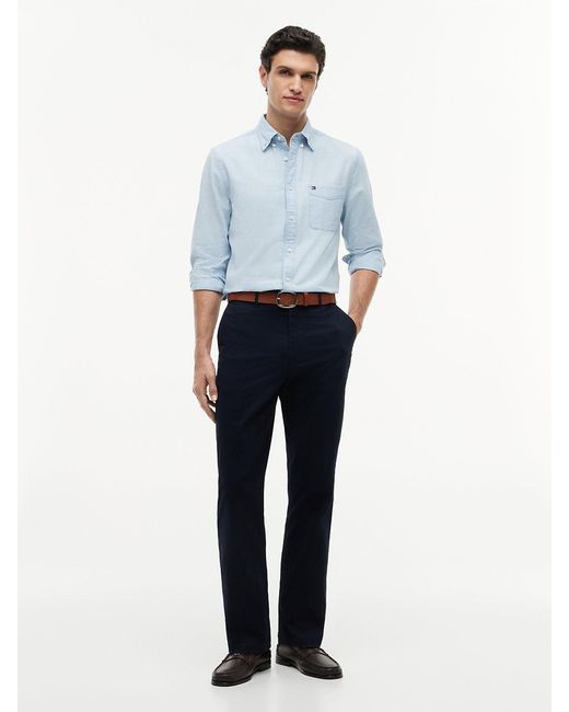 Tommy Hilfiger Blue Dover Regular Twill Chinos for men