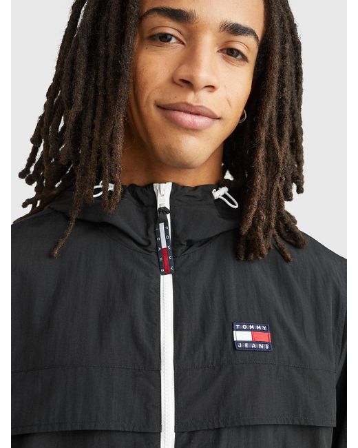Tommy Hilfiger Toggle Cord Hood Chicago Windbreaker in Blue for Men Lyst UK