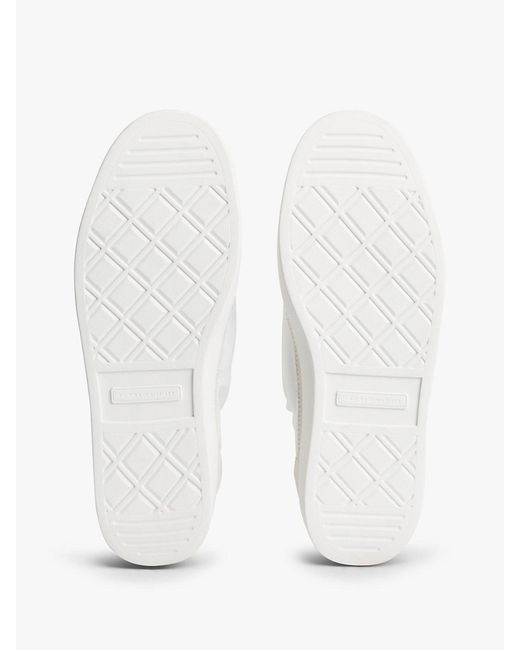 Tommy Hilfiger White Suede Scrunch Back Trainers