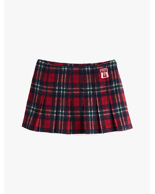 Tommy Hilfiger Minirok Met Tartanruit in het White