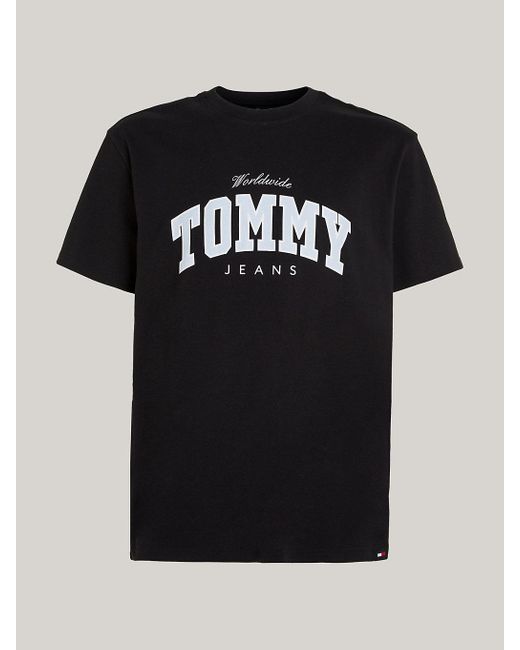 Tommy Hilfiger Black Varsity Logo T-shirt for men