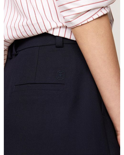 Tommy Hilfiger Blue Flag Embroidery A-line Mini Skirt