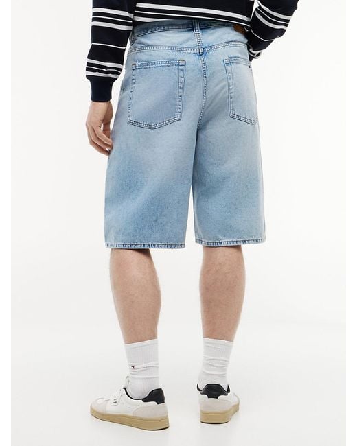 Tommy Hilfiger Blue Theo Faded Loose Denim Shorts for men