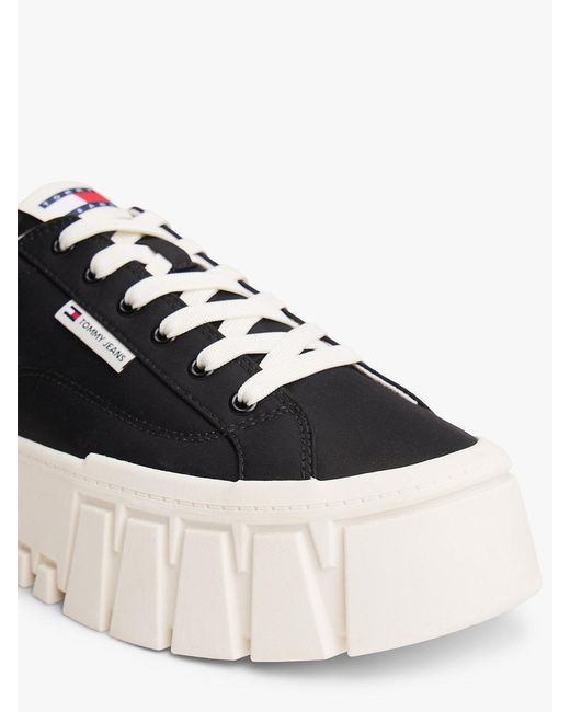 Tommy Hilfiger White Logo Tab Platform Cleat Trainers