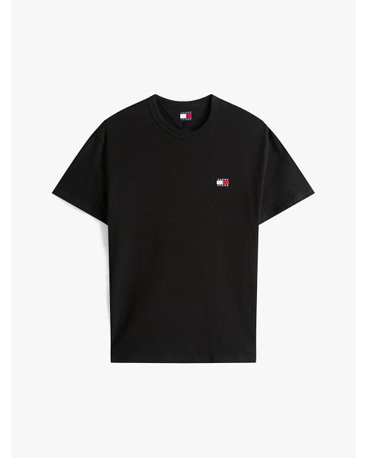Tommy Hilfiger Black Short Sleeve Solid Cotton Graphic T-shirts for men