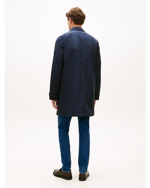 Tommy Hilfiger Blue Lightweight Packable Car Coat for men