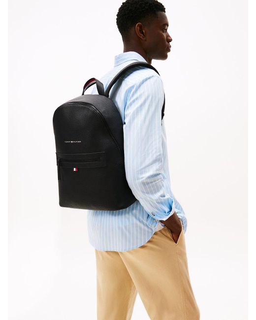 Tommy Hilfiger Black Essential Backpack for men