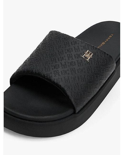 Tommy Hilfiger Platformsandaal Met Th-Monogram in het White