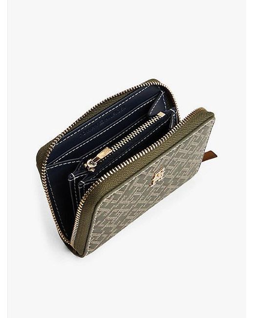 Tommy Hilfiger Portemonnee Met Rits En Th-Monogram in het Multicolor