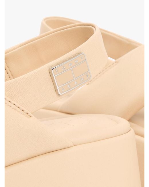 Tommy Hilfiger Natural Padded Strap Wedge Sandals