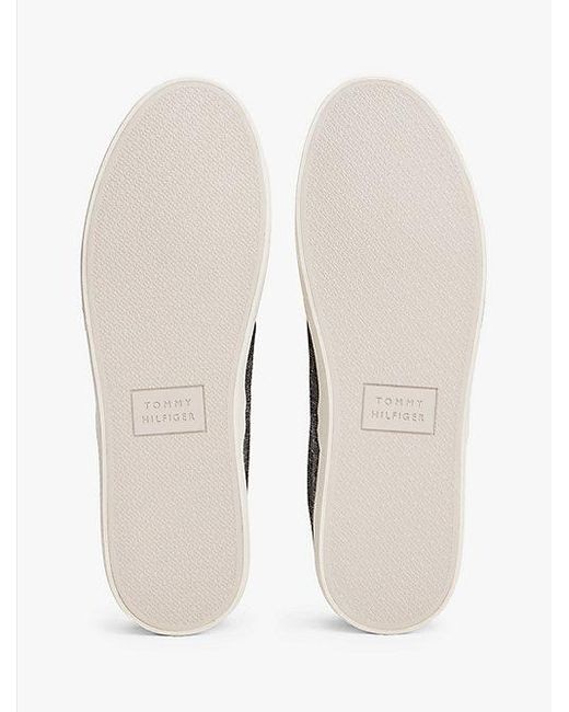 Tommy Hilfiger Linnen Chambray Instapper Met Platformzool in het White voor heren