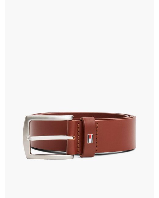 Cintura Denton Con Bandierina Sul Passante di Tommy Hilfiger in Brown da Uomo