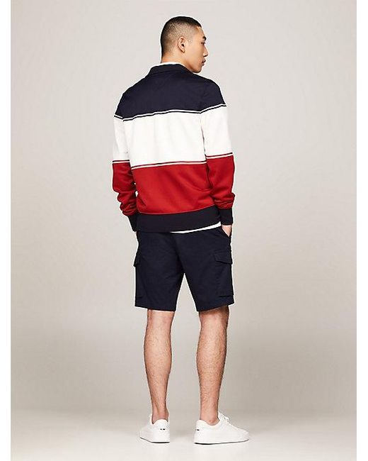 Tommy Hilfiger Colour-blocked Trainingsjack Met Logopatch in het Red voor heren