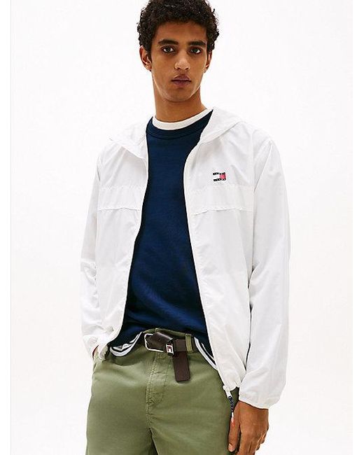 Tommy Hilfiger Lichtgewicht Chicago Windbreaker in het White voor heren