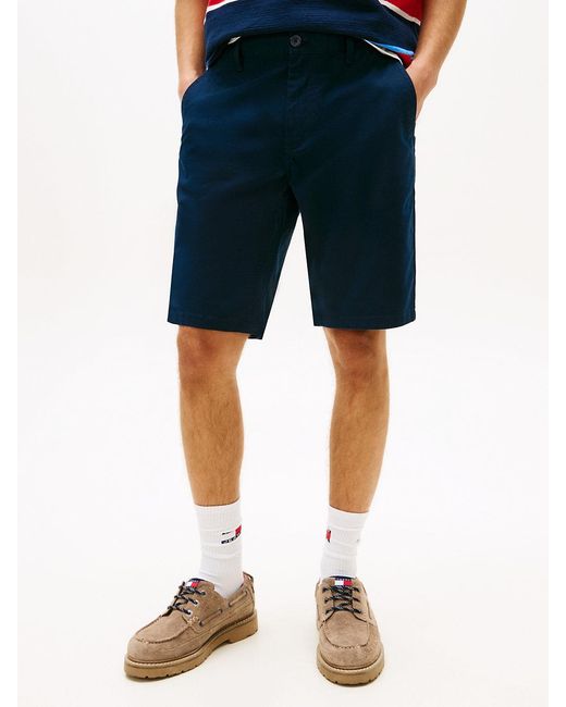 Tommy Hilfiger Blue Scanton Twill Slim Chino Shorts for men