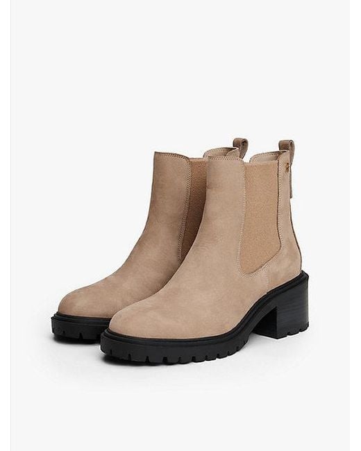 Tommy Hilfiger Chelsea Boot Met Profielzool En Blokhak in het White