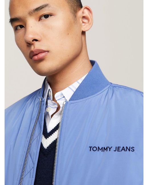 Tommy Hilfiger Classics Padded Bomber Jacket in Blue for Men Lyst UK