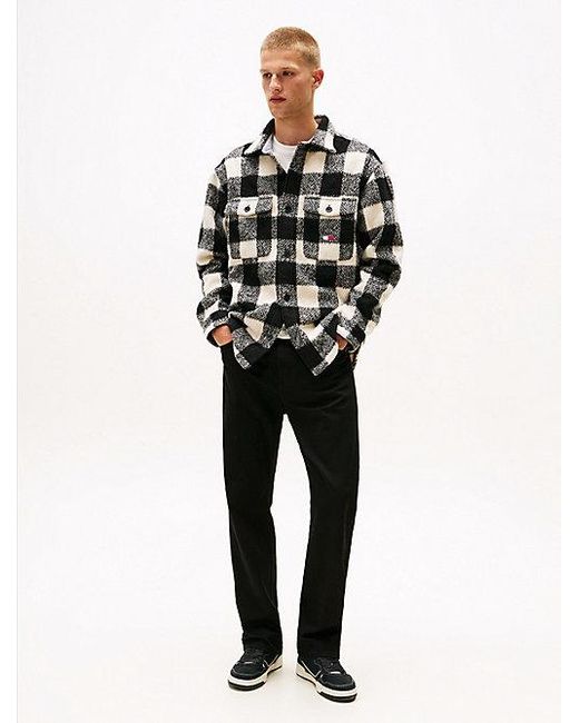 Tommy Hilfiger Otis Overdyed Zwarte Straight Fit Jeans in het Black voor heren