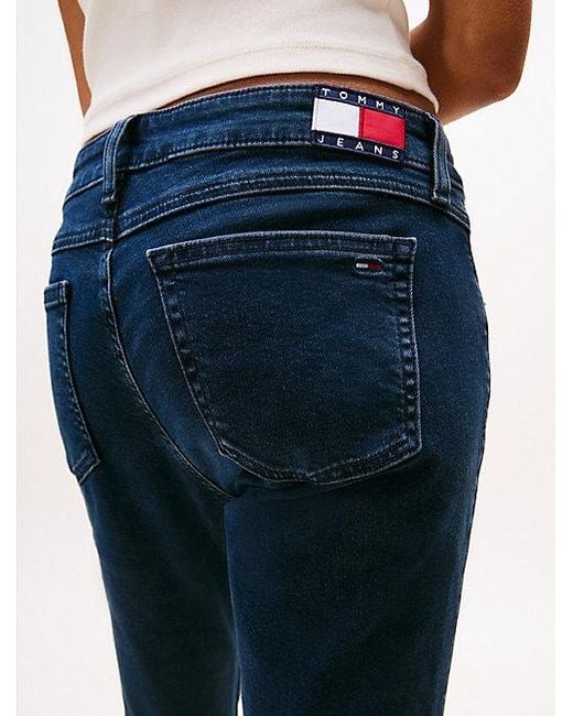Tommy Hilfiger Blue Sophie Schwarze Skinny Jeans Mit Niedrigem Bund