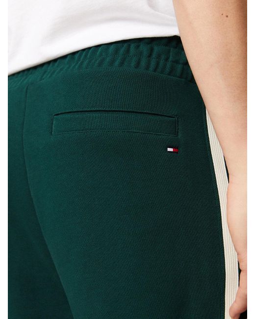 Tommy Hilfiger Green Hilfiger Monotype Contrast Tape Joggers for men