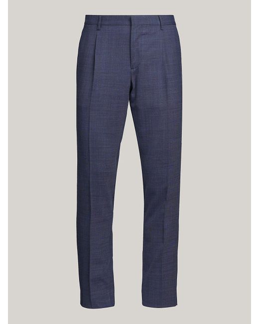 Pantalon slim motif Prince de Galles Tommy Hilfiger pour homme en coloris Blue