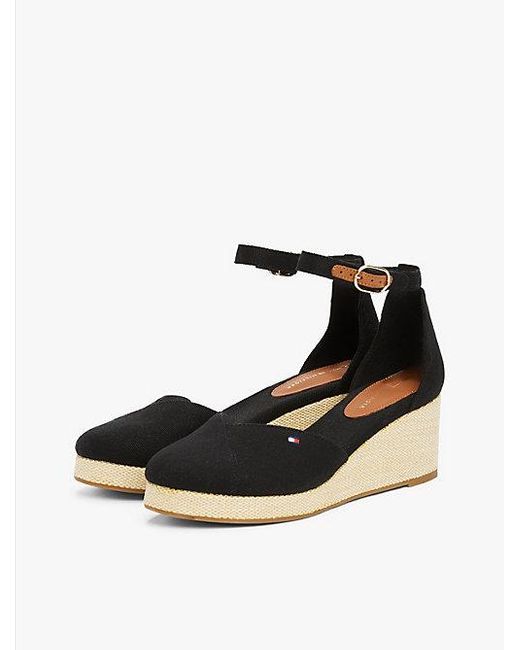 Sandalias De Cuña Tipo Alpargata Tommy Hilfiger de color White