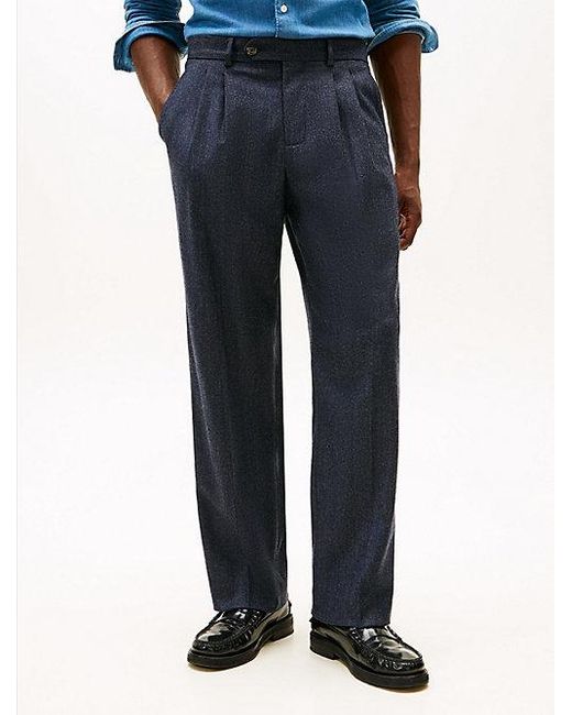 Tommy Hilfiger Smart Casual Hose Aus Wollmix in Blue für Herren