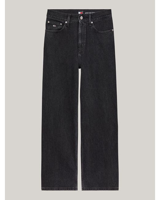 Tommy Hilfiger Black Betsy Mid Rise Wide Leg Jeans