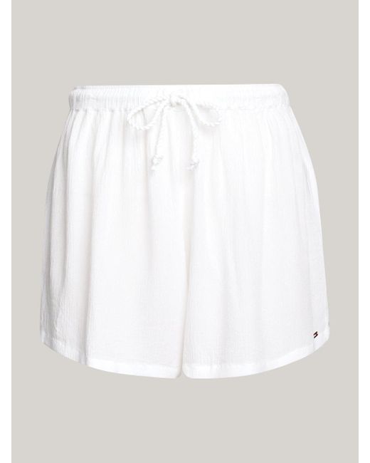 Tommy Hilfiger White Th Essential Cover Up Beach Shorts