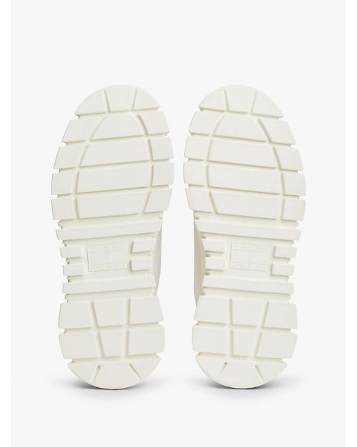 Tommy Hilfiger Natural Zebra Print Logo Platform Cupsole Trainers