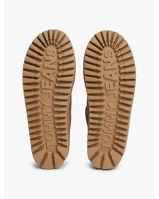 Tommy Hilfiger Suède Snowboot Met Plateauzool in het Brown