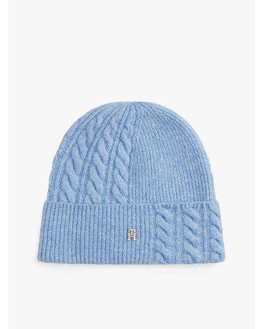 Berretto Chic Morbido Con Lana di Tommy Hilfiger in Blue