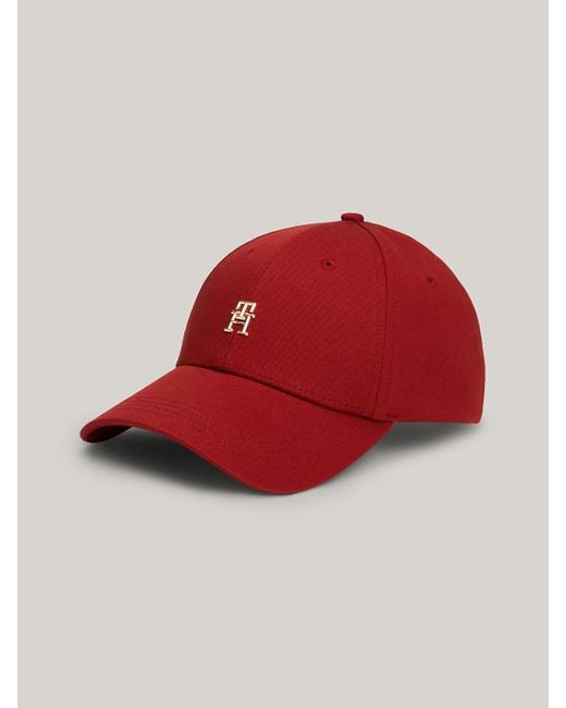 Tommy Hilfiger Red Corporate Th Monogram Baseball Cap