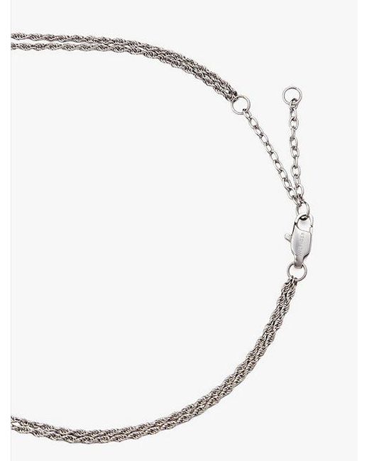 Tommy Hilfiger Dubbele Tweekleurige Ketting Met Knoopdetail in het White