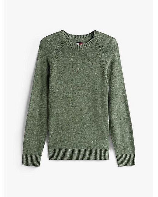 Tommy Hilfiger Slim Trui Met Raglanmouwen En Lineair Logo in het Green voor heren