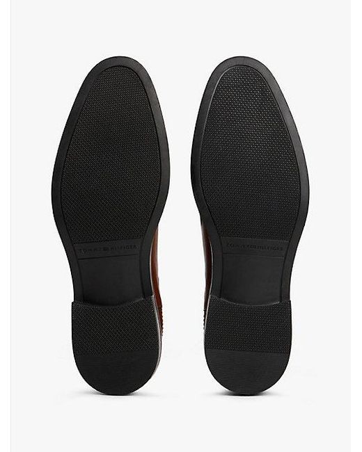 Tommy Hilfiger Leren Chelsea Boot in het Brown voor heren