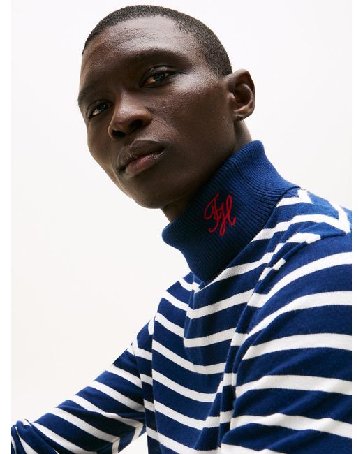 Pull Col Roulé Avec Cachemire The Runway Collection Tommy Hilfiger pour homme en coloris Blue
