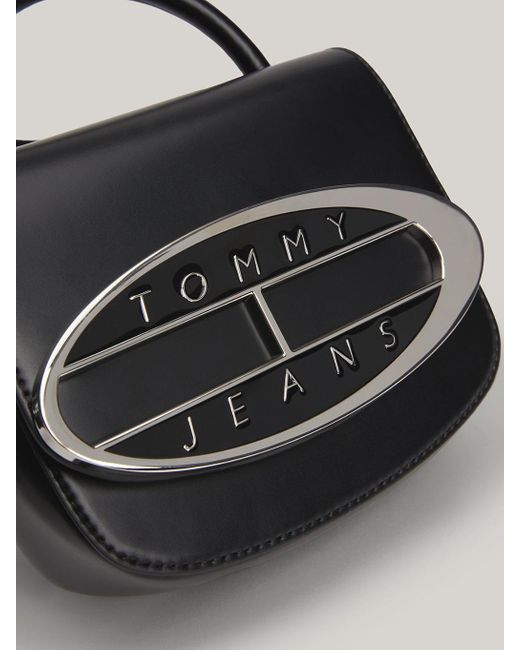 Tommy Hilfiger Black Logo Plaque Crossover Bag